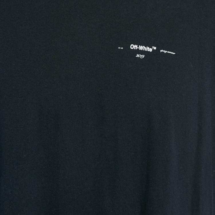Pre Owned Off-White Black Arrow Print Cotton Oversized T-Shirt M