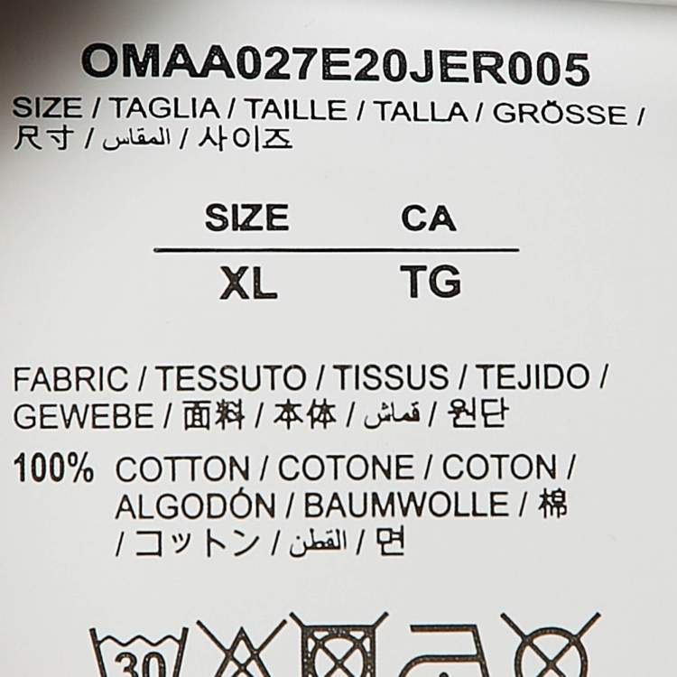 Pre Owned Off-White Black Arrow Print Cotton Jersey T-Shirt XL