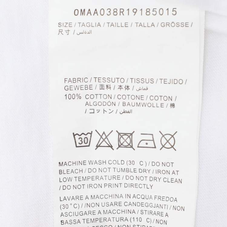Pre Owned Off-White White Cotton Logo Print Vest XL