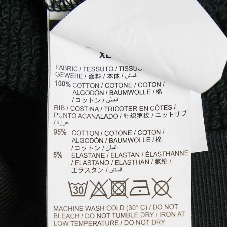 Pre Owned Off-White Black Impressionism Print Cotton Knit Sweatshirt XL