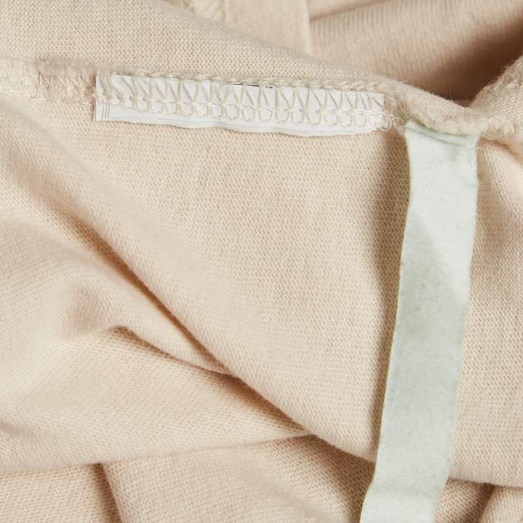 Pre Owned Off-White Beige Floral Arrow Print Jersey T-Shirt M