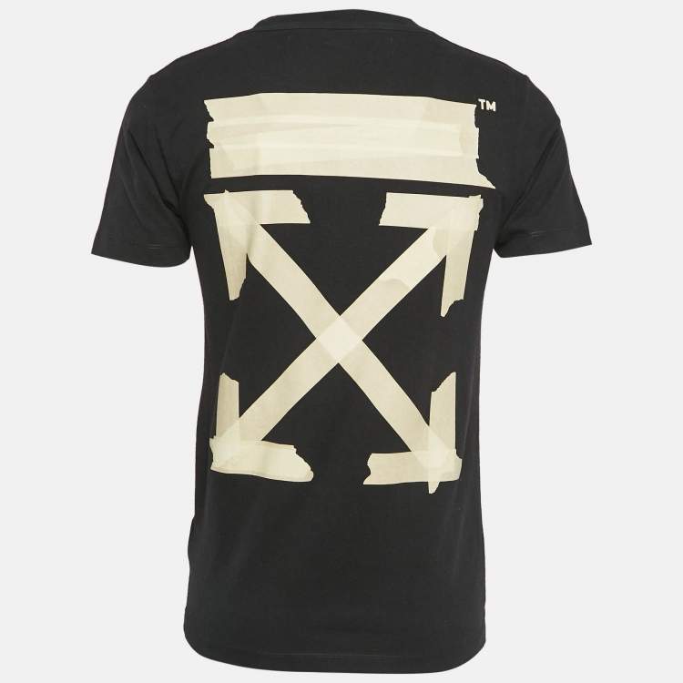 Off-White Black Tape Arrows Print Jersey Crew Neck T-Shirt