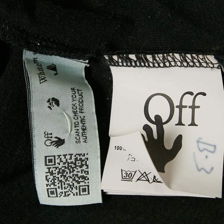 Pre Owned Off-White Black Pivot Fish Print Cotton Short Sleeve T-Shirt XXL