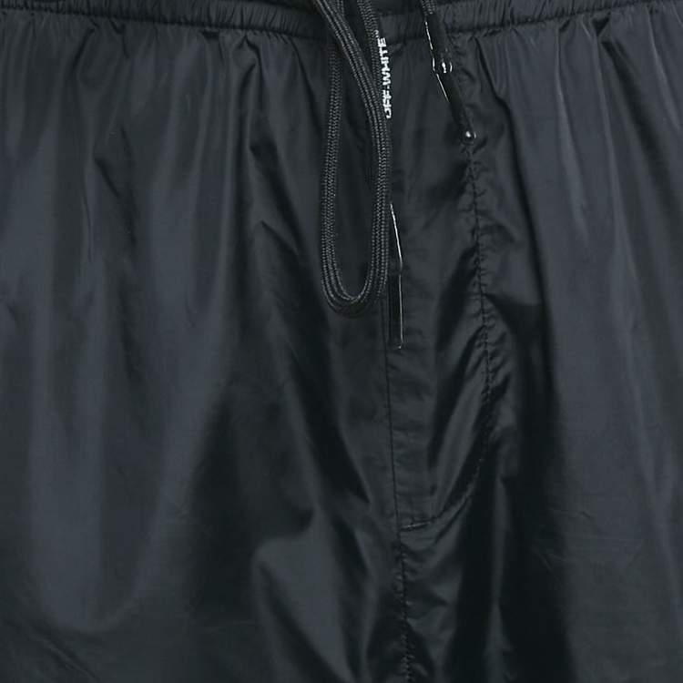 Pre Owned Off-White Black Nylon Windbreaker Track Pants L