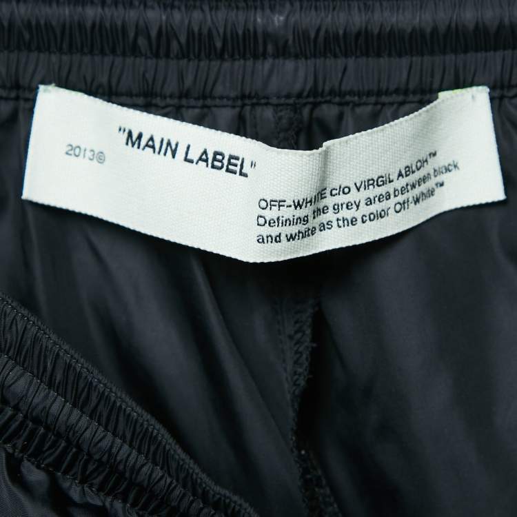 Pre Owned Off-White Black Nylon Windbreaker Track Pants L