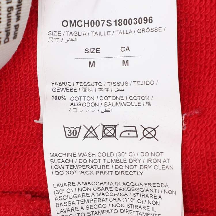 Pre Owned Off-White Red Jersey Monalisa Track Pants M