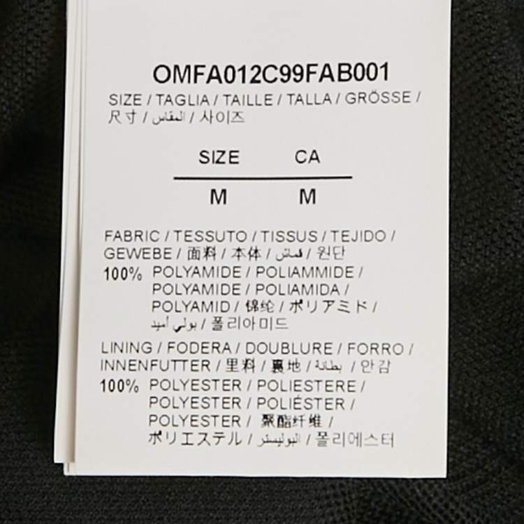 Pre Owned Off-White Black Logo Print Nylon Shorts M