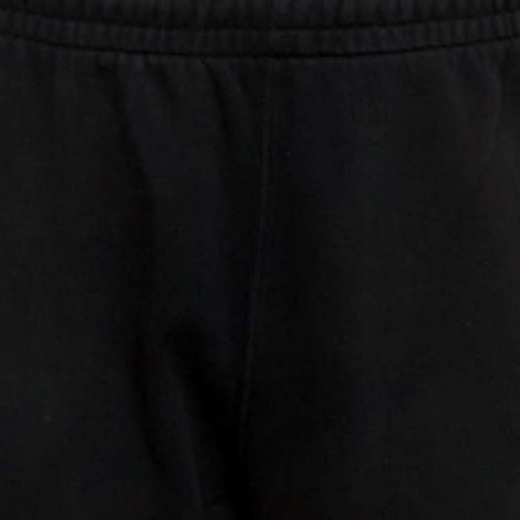 Pre Owned Off-White Black Logo Print Cotton Knit Track Pants XL