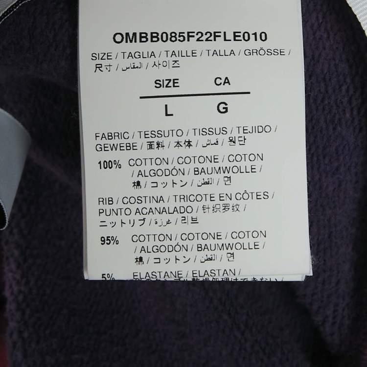 Pre Owned Off-White Pink/Blue Logo Print Tie-Dye Cotton Hoodie L