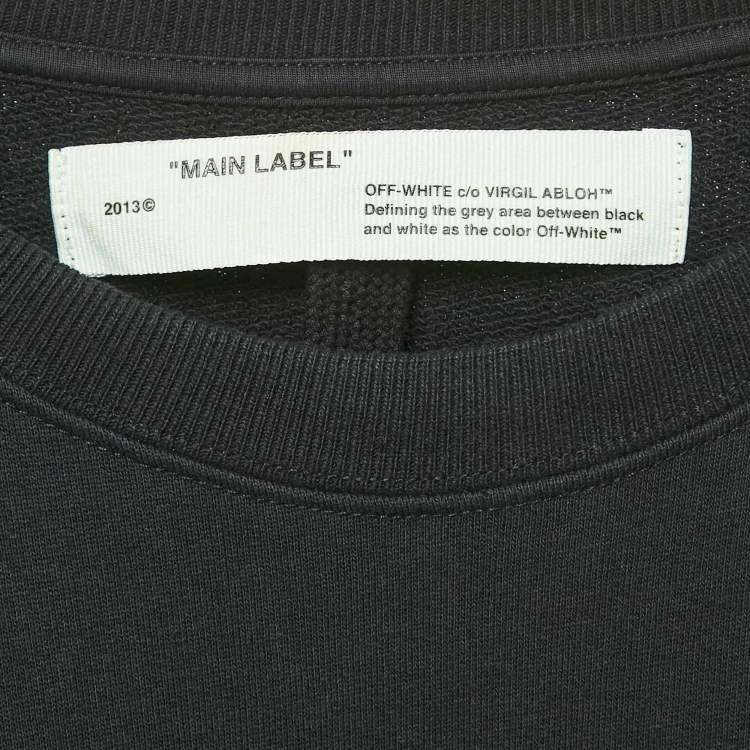 Pre Owned Off-White Black Mona Lisa Print Cotton Pullover M