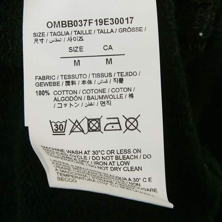 Pre Owned Off-White Black Wizard and Cat Print Cotton Hoodie M