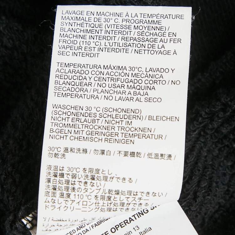 Pre Owned Off-White Black Diag Skulls Print Cotton Knit Sweatshirt S