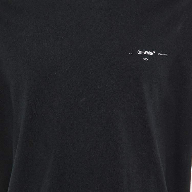 Pre Owned Off-White Black Arrow Print Cotton Oversized T-Shirt S