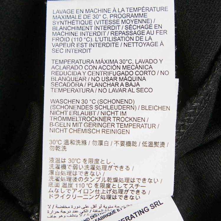 Pre Owned Off-White Black Jersey Crew Neck T-Shirt L