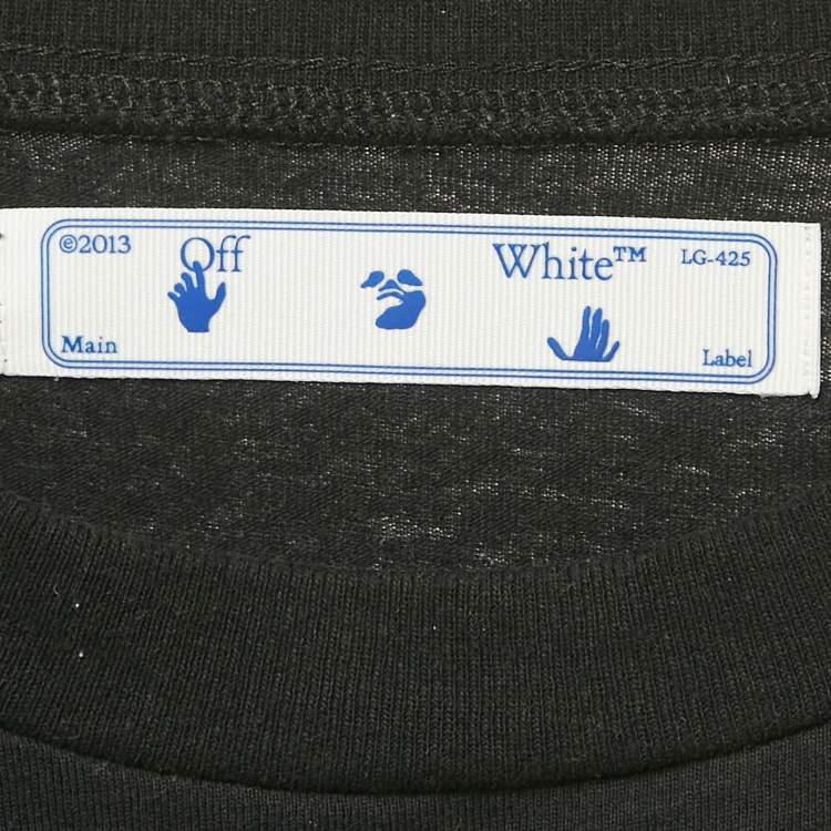 Pre Owned Off-White Black Arrow Print Jersey Crewneck T-Shirt S