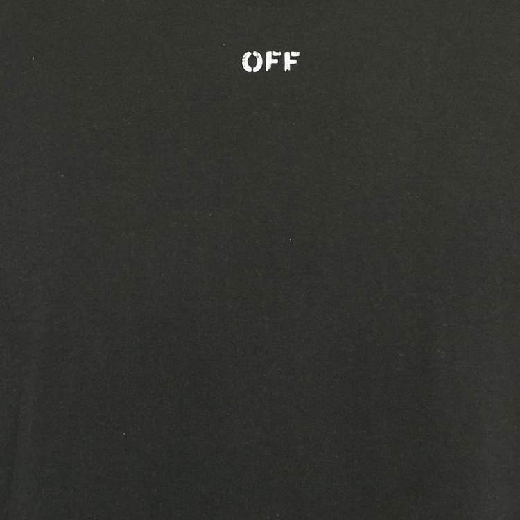 Pre Owned Off-White Black Arrow Print Jersey Crewneck T-Shirt S