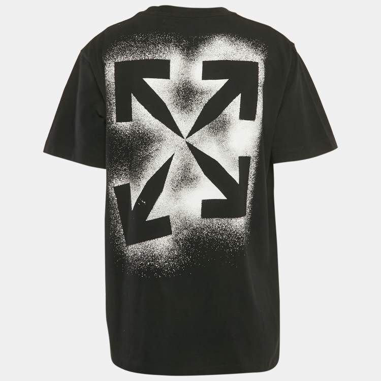 Pre Owned Off-White Black Arrow Print Jersey Crewneck T-Shirt S