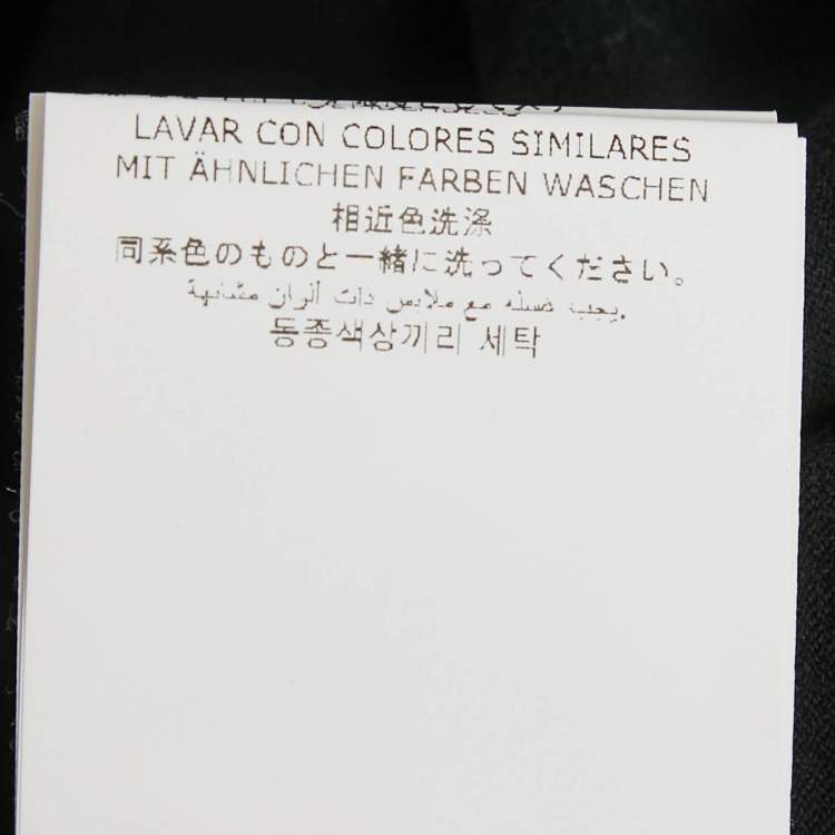 مملوكة مسبقًا Off-White Black Back Logo Print Cotton Crew Neck T-Shirt M