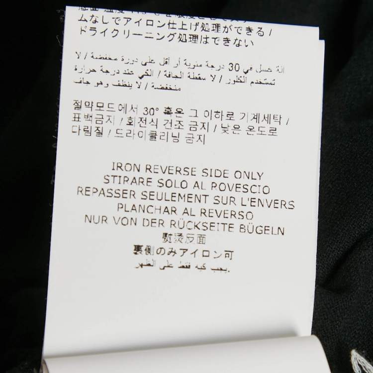 مملوكة مسبقًا Off-White Black Back Logo Print Cotton Crew Neck T-Shirt M