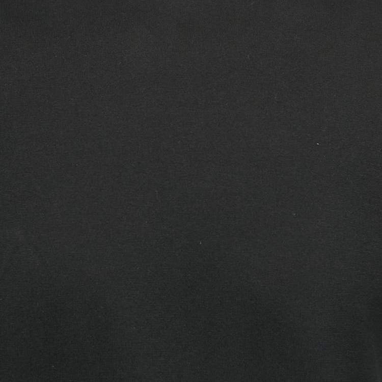 مملوكة مسبقًا Off-White Black Back Logo Print Cotton Crew Neck T-Shirt M