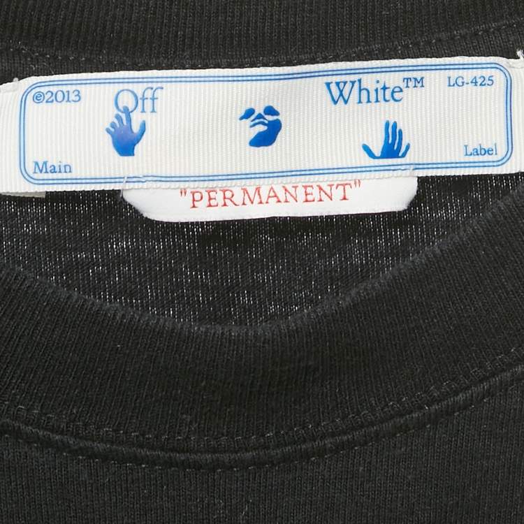 Pre Owned Off-White Black Caravaggio Crowing Cotton Jersey T-Shirt S