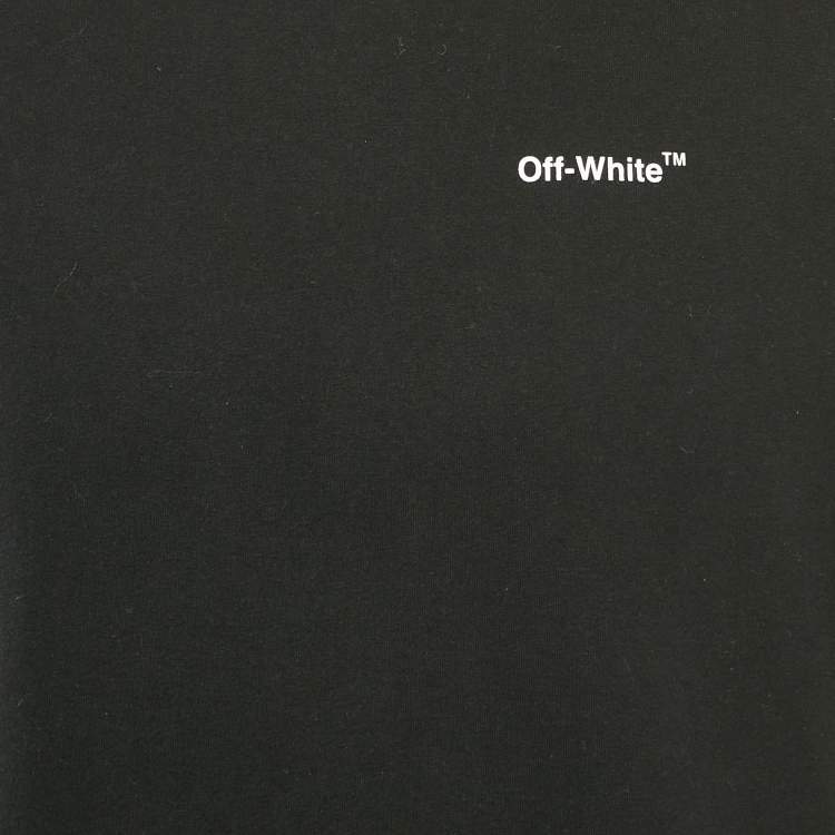 Pre Owned Off-White Black Caravaggio Crowing Cotton Jersey T-Shirt S
