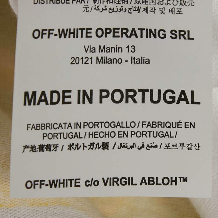 Pre Owned Off-White White Arrow Paint Jersey Oversized T-Shirt XS