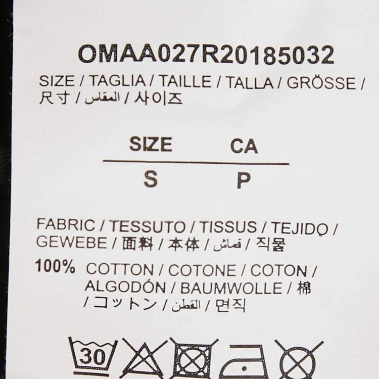 Pre Owned Off-White Black Cotton Knit T-Shirt S