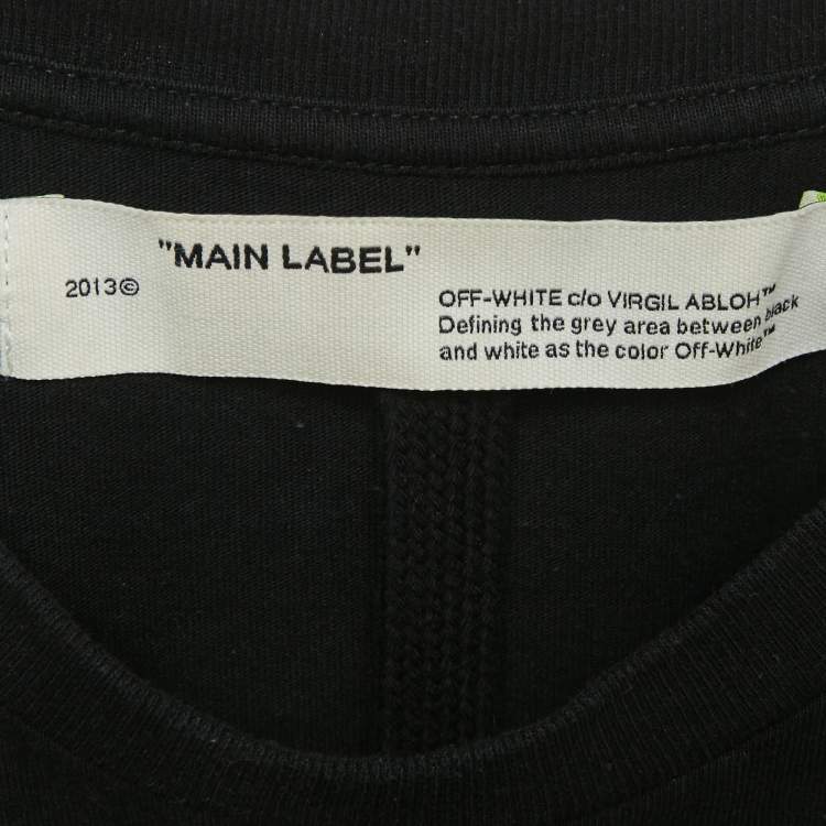 Pre Owned Off-White Black Cotton Knit T-Shirt S