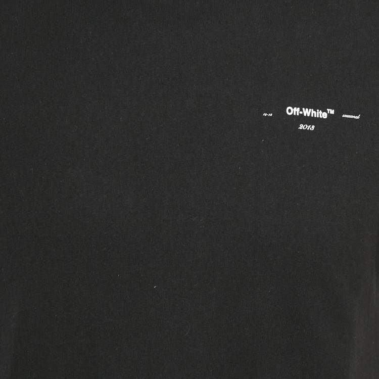 Pre Owned Off-White Black Cotton Knit T-Shirt S