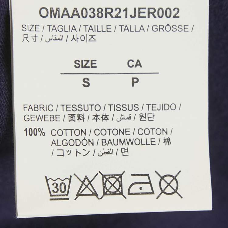 Pre Owned Off-White Purple Arrow Print Jersey T-Shirt S