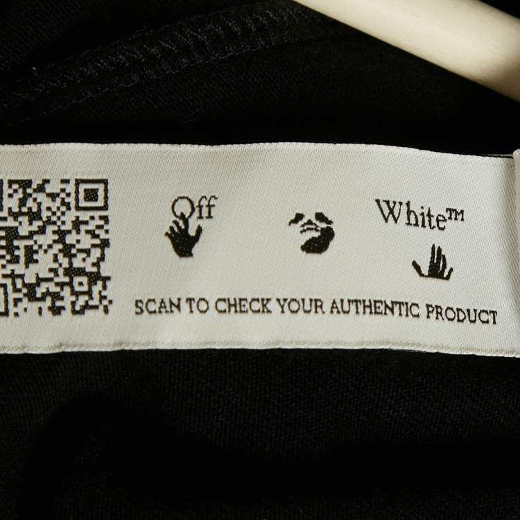 Pre Owned Off-White Black Logo Print Jersey Sleeveless T-Shirt L