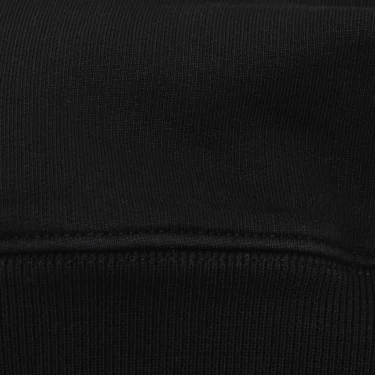Pre Owned Off-White Black Jersey Logo Slim Hoodie S