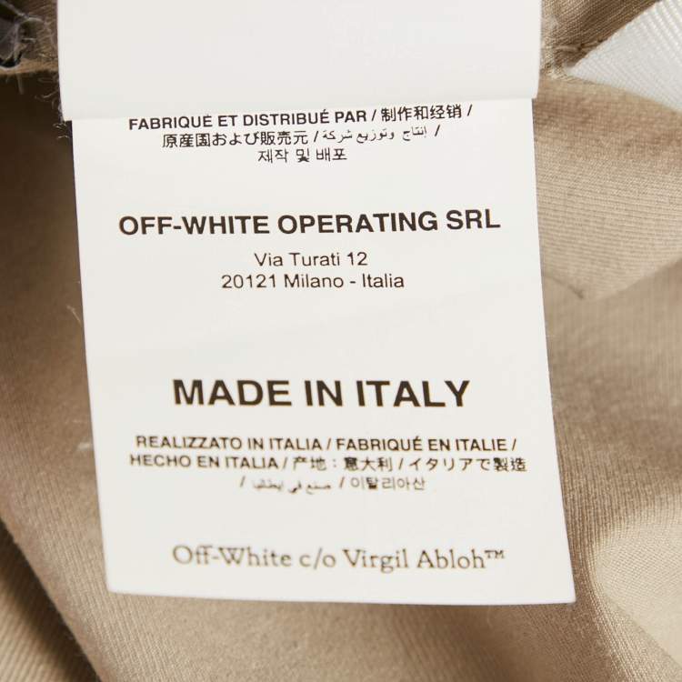 Pre Owned Off-White Beige Arrow Print Cotton Blend Shirt M