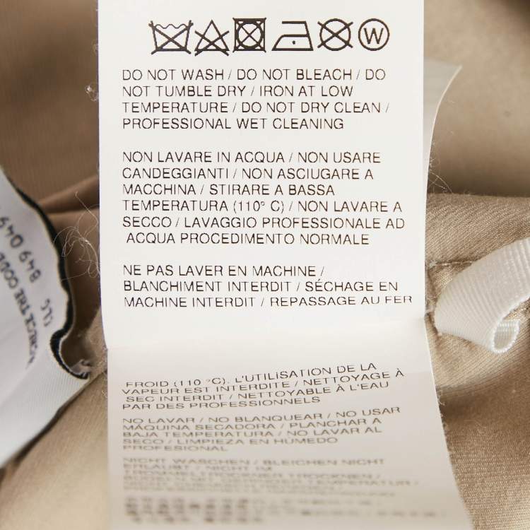 Pre Owned Off-White Beige Arrow Print Cotton Blend Shirt M