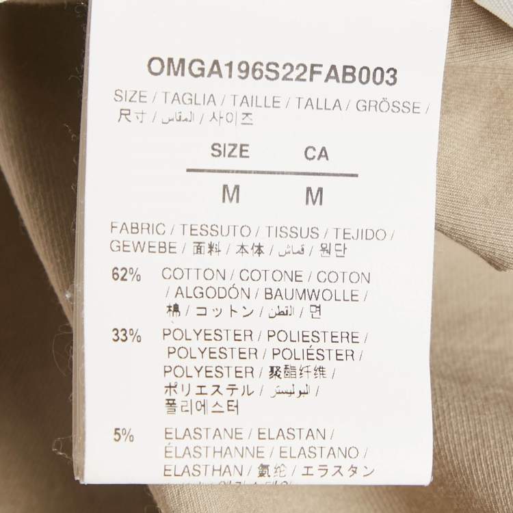 Pre Owned Off-White Beige Arrow Print Cotton Blend Shirt M