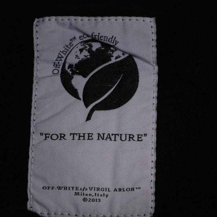 Pre Owned Off-White Black Cotton Logo Short S