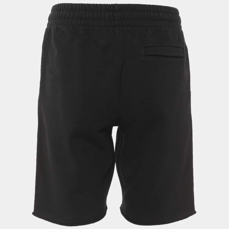 Pre Owned Off-White Black Cotton Logo Short S