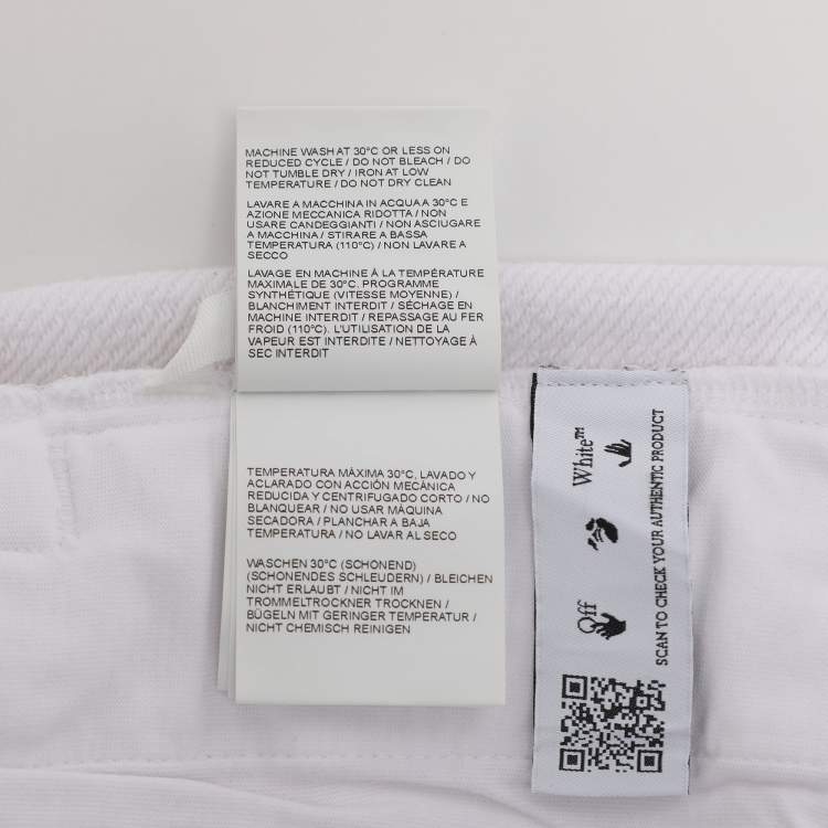 Pre Owned Off-White White Cotton Short S