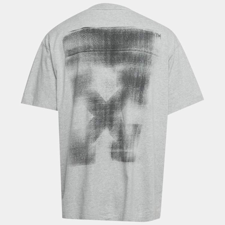 مملوكة مسبقًا Off-White Grey Jumbo Arrow Printed Cotton Knit Oversized T-Shirt M