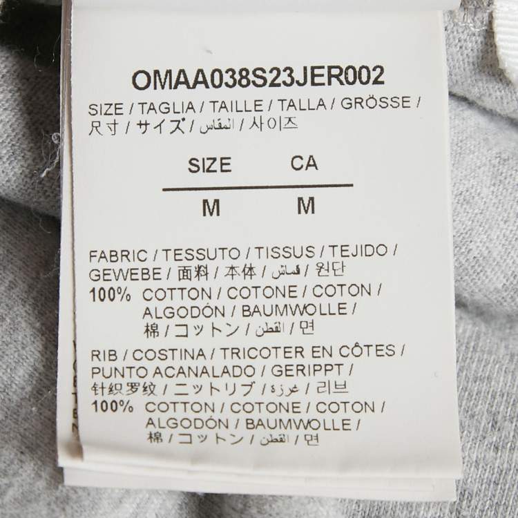 مملوكة مسبقًا Off-White Grey Jumbo Arrow Printed Cotton Knit Oversized T-Shirt M