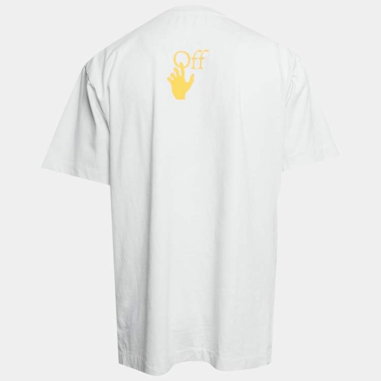 Pre Owned Off-White White Caravaggio Painting Printed Cotton Knit T-Shirt XXL