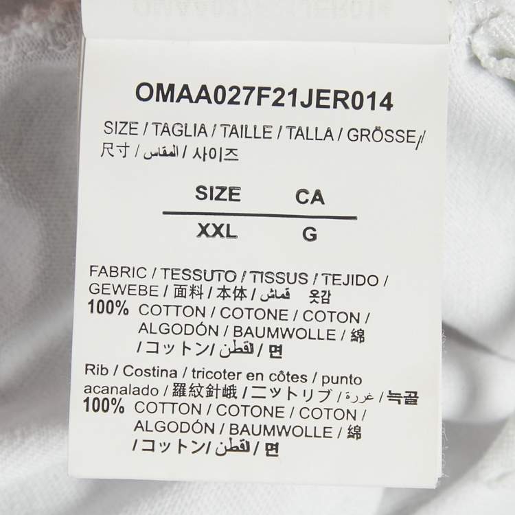 Pre Owned Off-White White Caravaggio Painting Printed Cotton Knit T-Shirt XXL