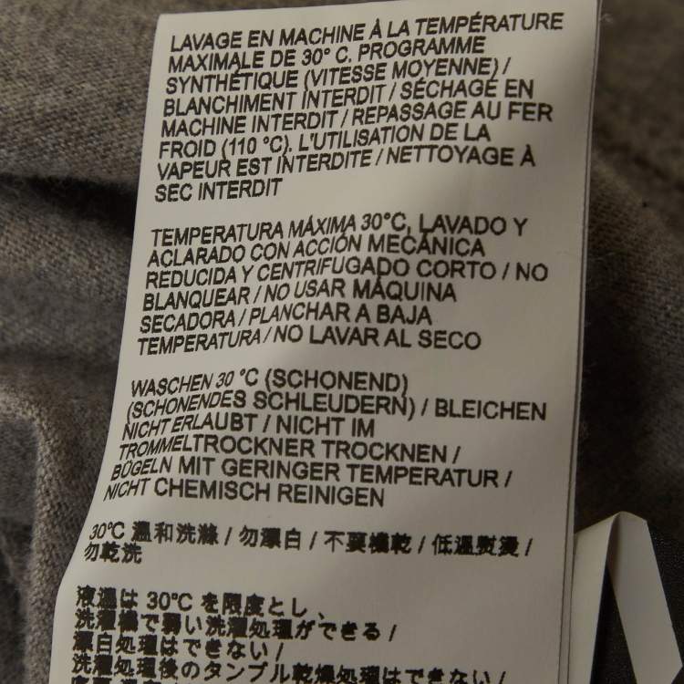 Pre Owned Off-White Grey Print Cotton Half Sleeve T-Shirt S