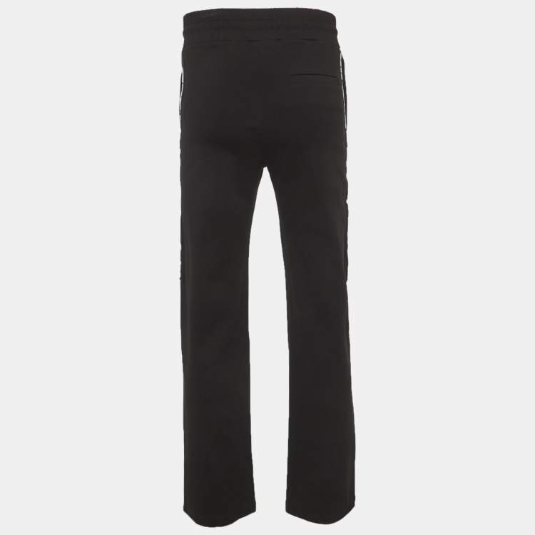 Pre Owned Off-White Black Jersey Side Logo Band Track Pants S