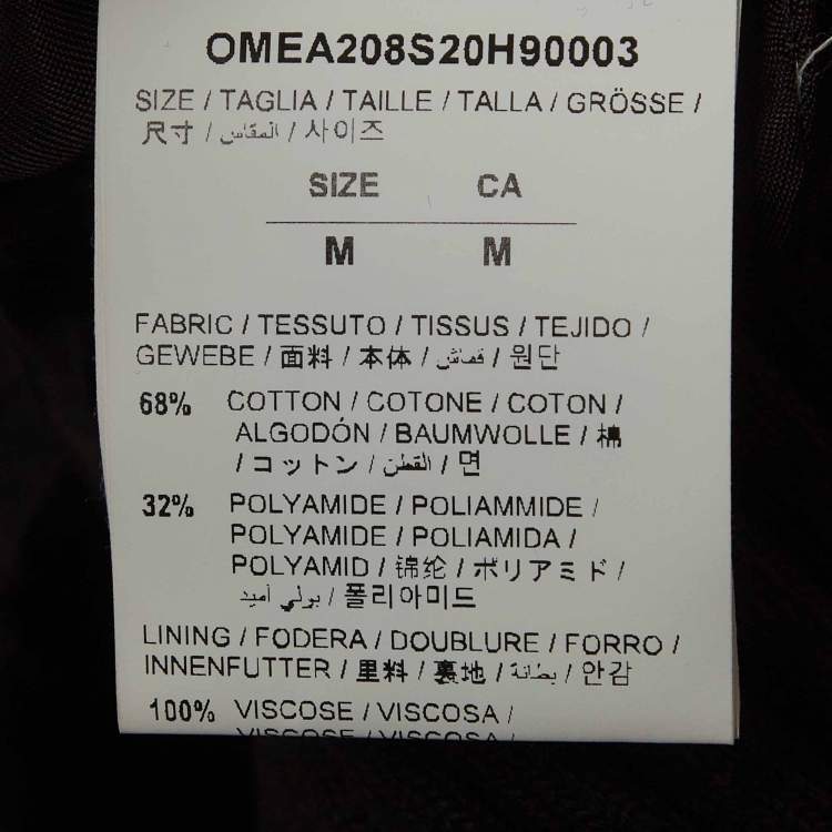 Pre Owned Off-White Grey Twill Virgil Abloh Bomber Jacket M