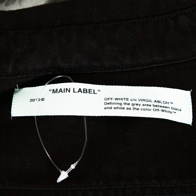Pre Owned Off White Black Denim Impressionism Over Shirt XS