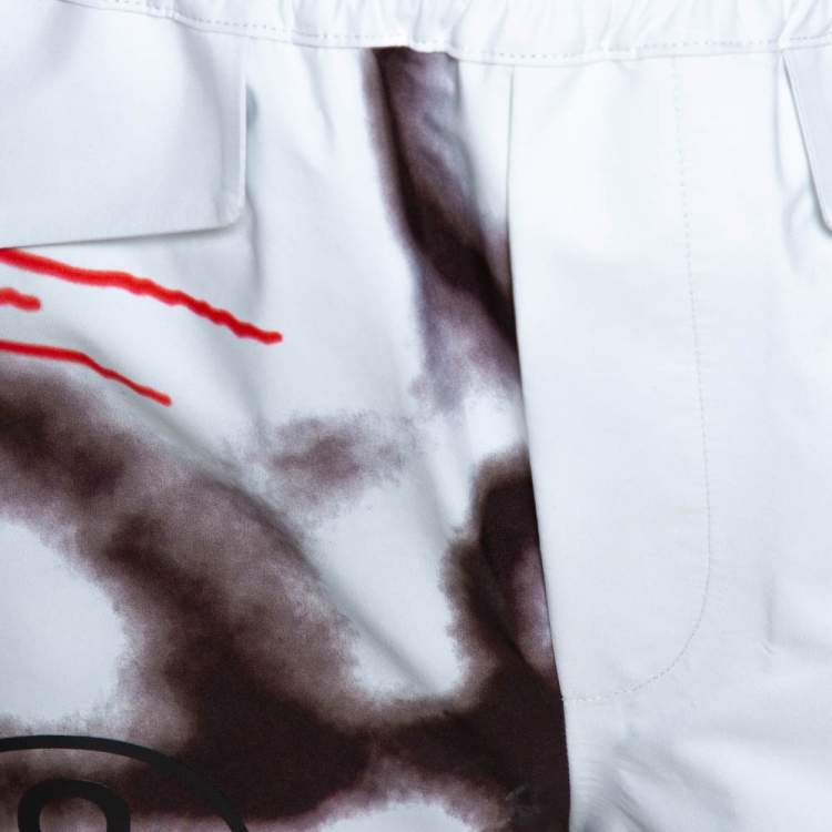 Pre Owned Off White White Gore-Tex Spray Paint Logo Detail Track Pants M