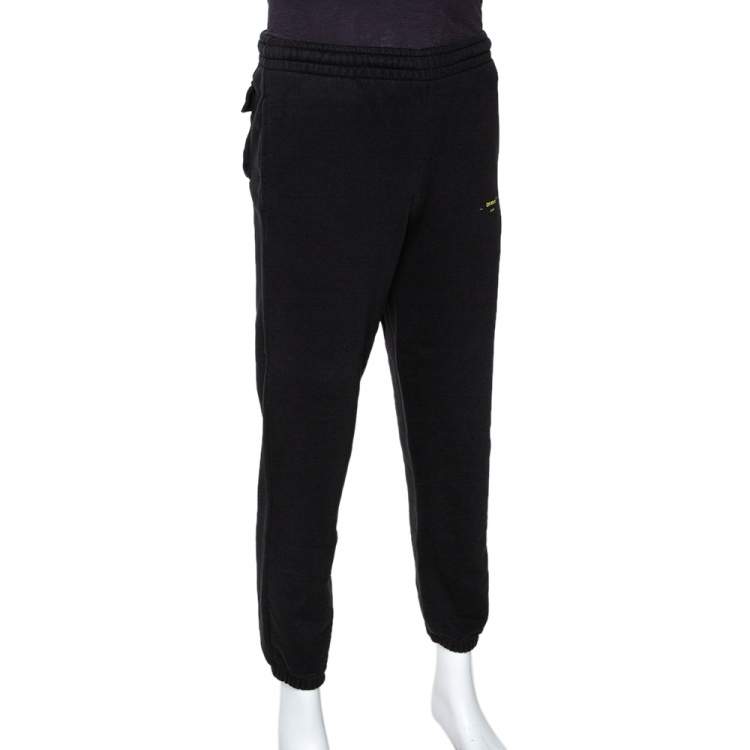 Pre Owned Off White Black Knit Diagonals Track Pants L