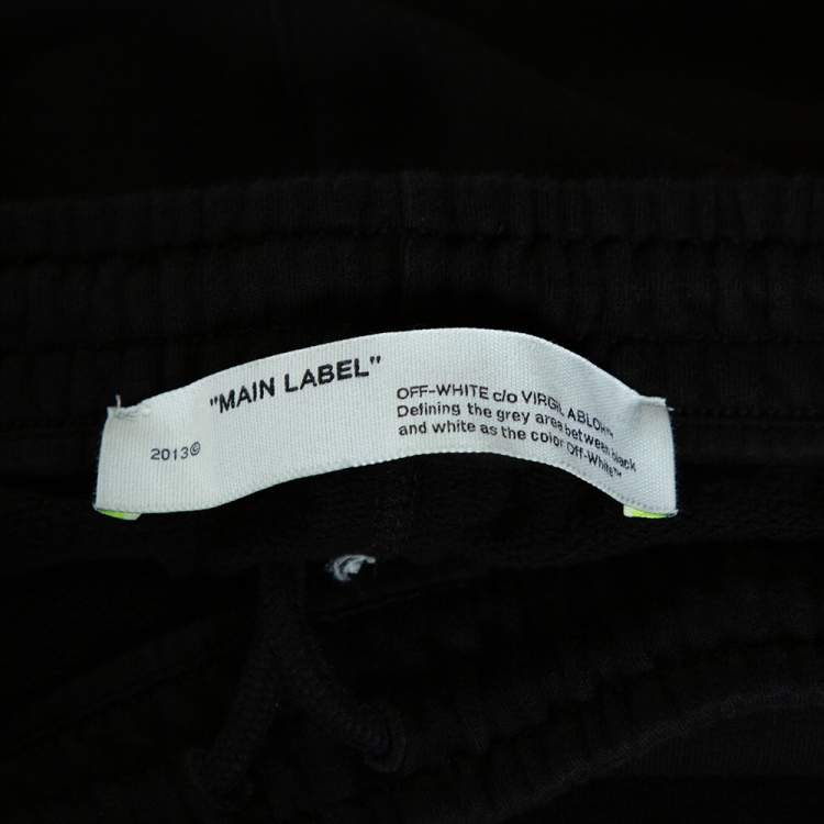 Pre Owned Off White Black Knit Diagonals Track Pants L